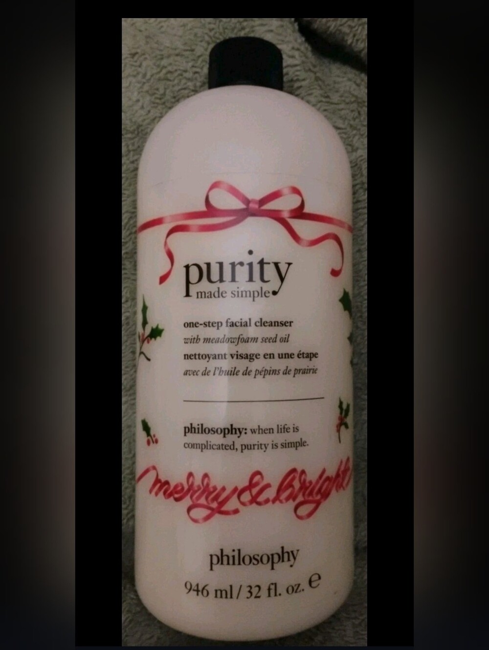 Philosophy Purity One-Step Facial Cleanser Large 32 fl oz Holiday Edition Sealed